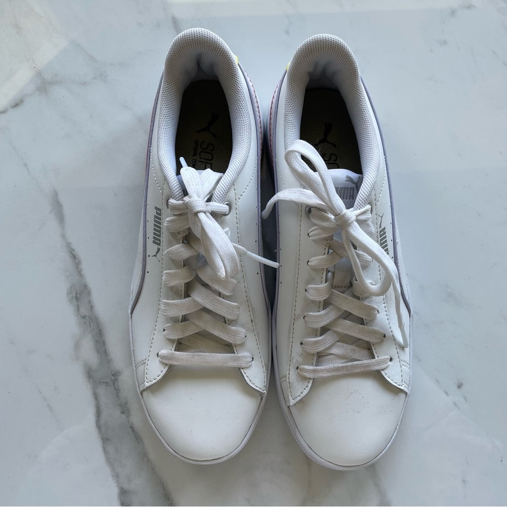 Puma white sneakers, EUC, size 7.5 - Picture 2 of 3